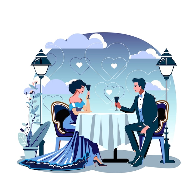 Vector valentine_dinner