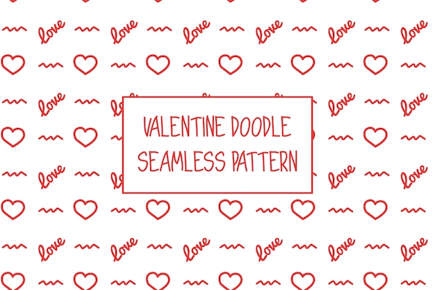 Valentine doodle patroon.