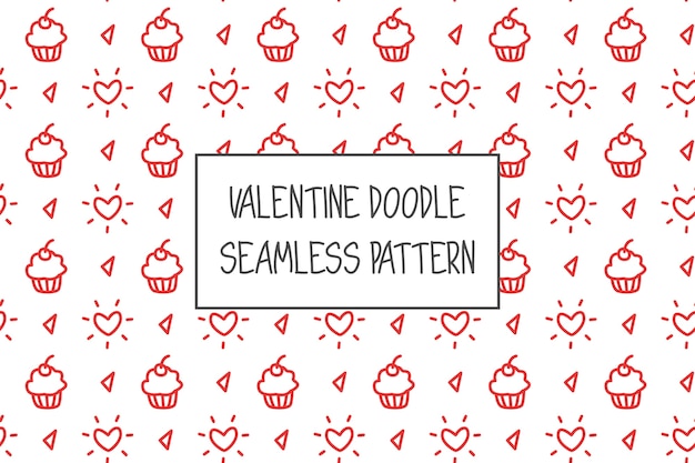 Valentine doodle pattern.