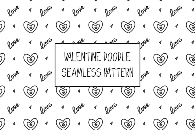 Valentine doodle pattern.