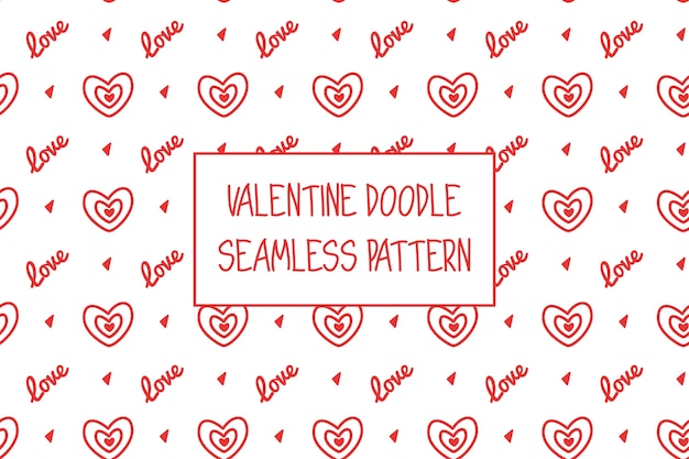 Modello doodle di san valentino.