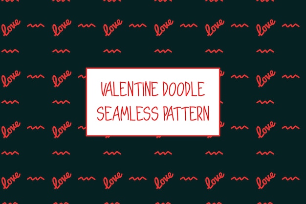 Valentine doodle pattern