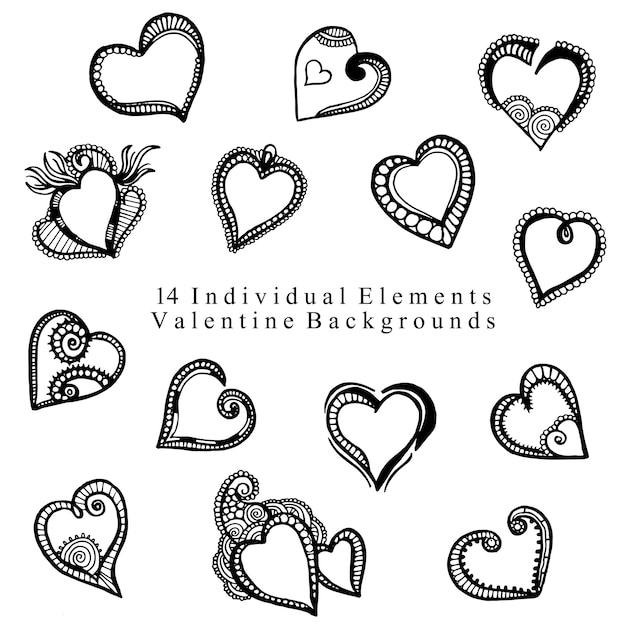 Vector valentine elements background