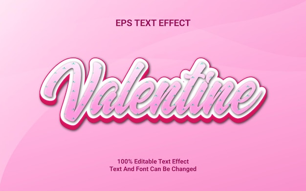 Valentine eps text effect