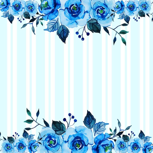 Valentine floral watercolor strip background