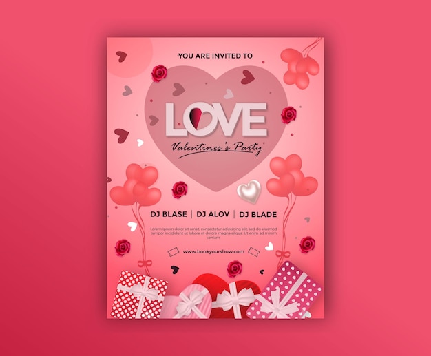 valentine Flyer template