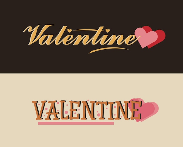 Vector valentine font design