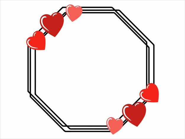 Vector valentine frame achtergrond