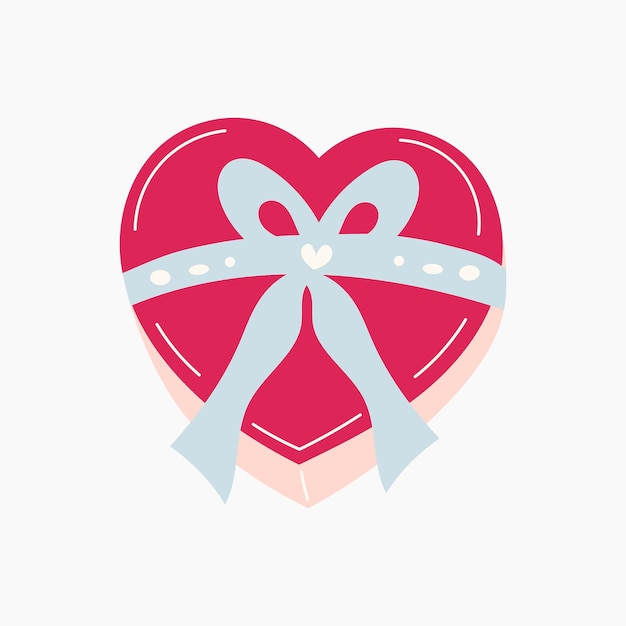 Valentine gift box illustration