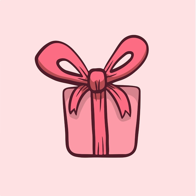 Valentine gift box symbool social media post vector illustratie