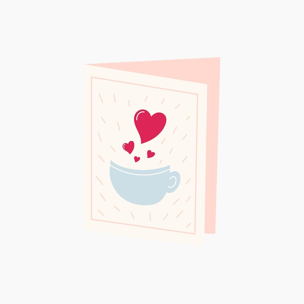 Valentine greeting card illustration