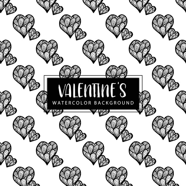 Valentine hand drawn background