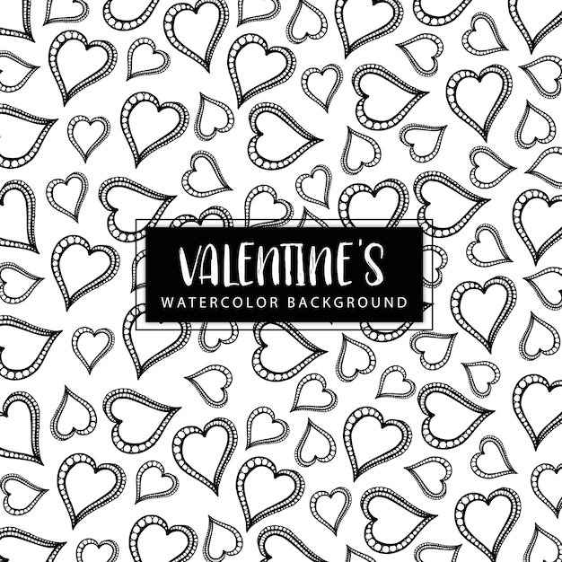 Valentine hand drawn background