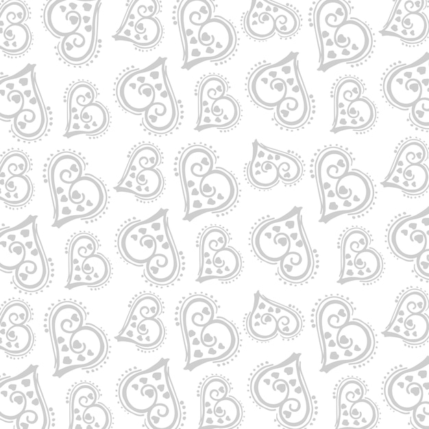 Valentine hand drawn background