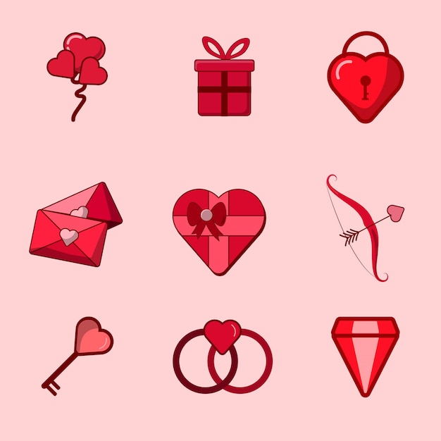 Valentine heart icon