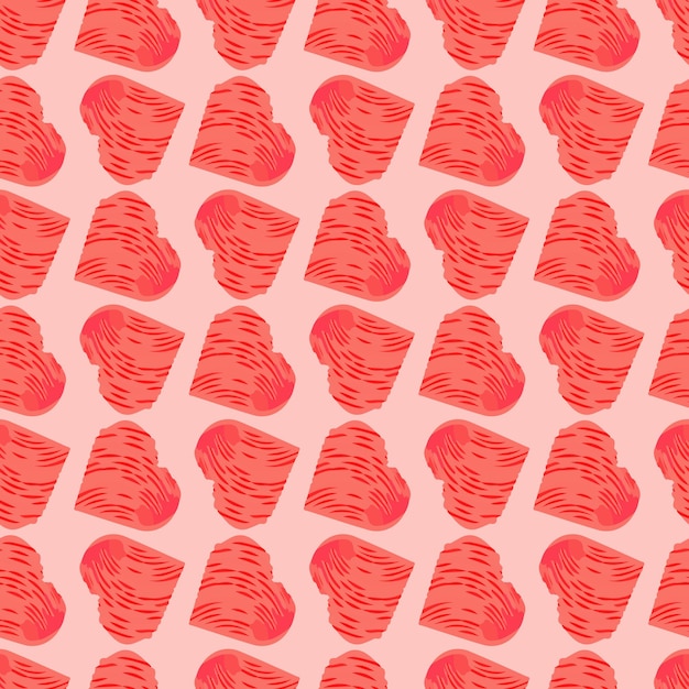 Valentine Hearts Seamless Pattern Design