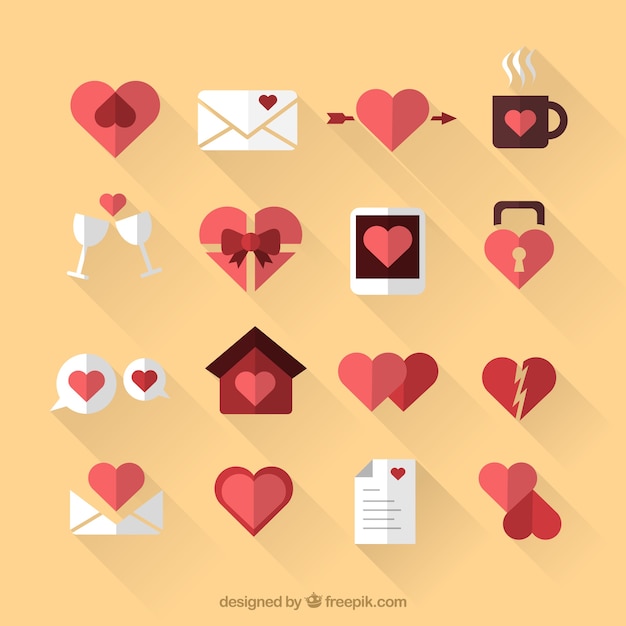 Valentine icons collection