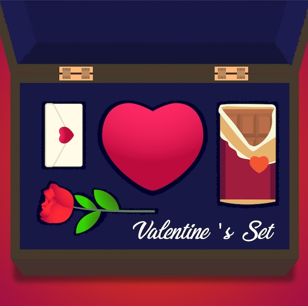 Vector valentine kit