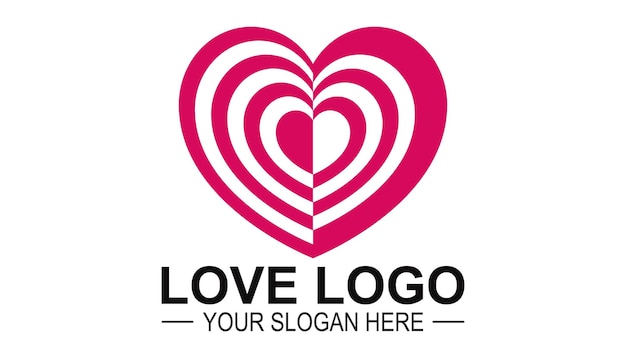 Vettore logo di san valentino o cuore logo o icona design del logo d'amore