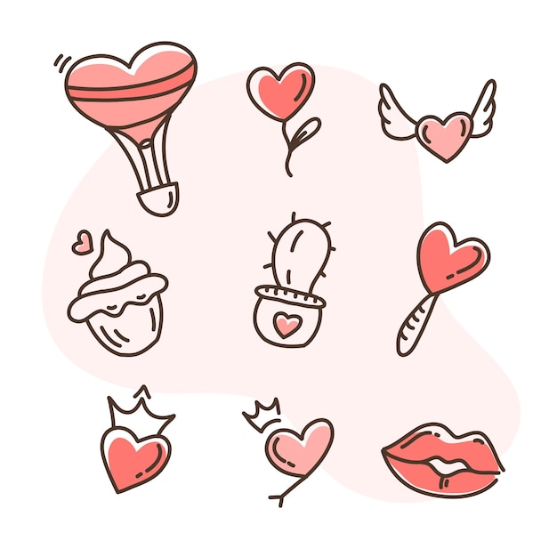 Valentine love illustration for valentines day design event