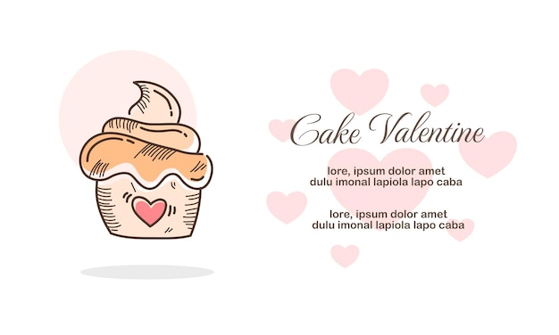 Illustrazione di amore di san valentino per l'evento di design di san valentino