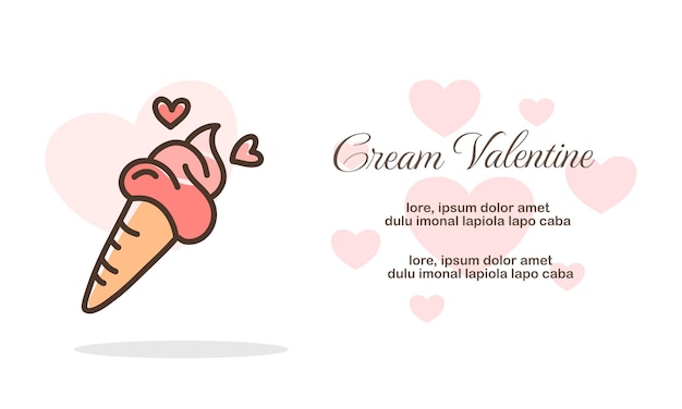 Vettore illustrazione di amore di san valentino per l'evento di design di san valentino