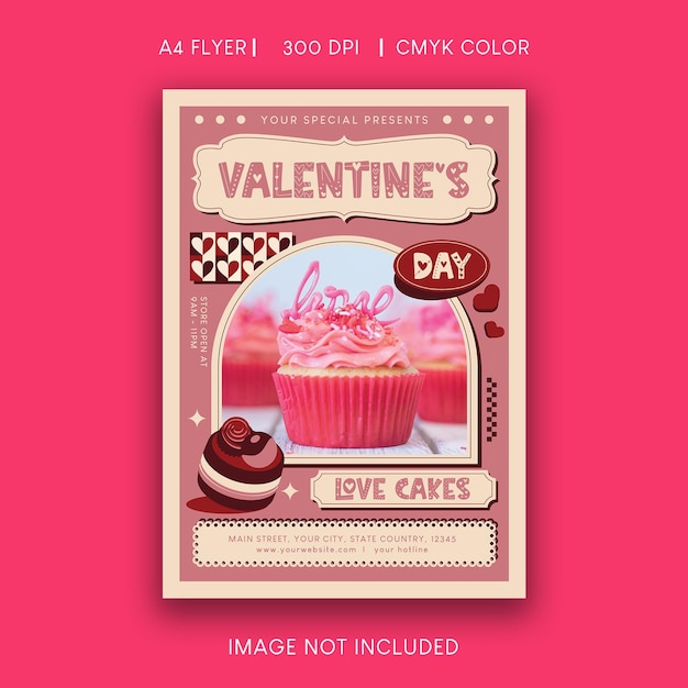 Vector valentine party flyer