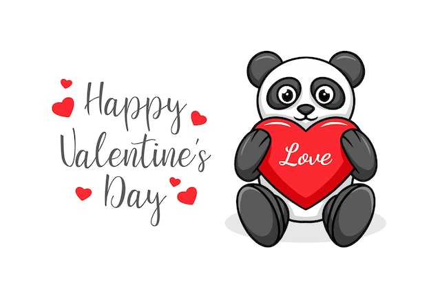 Valentine's cute cartoon illustration handdrawn