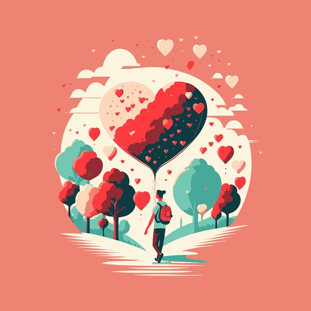 Vector valentine's day background abstract