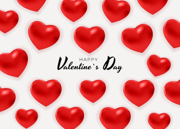 Valentine's Day Background Design with Hearts.