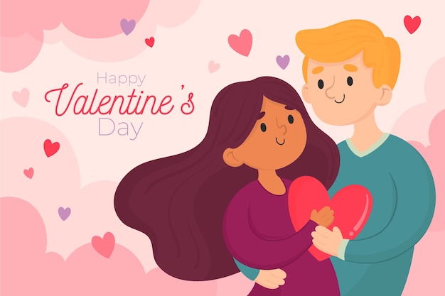 Valentine's day background with couple