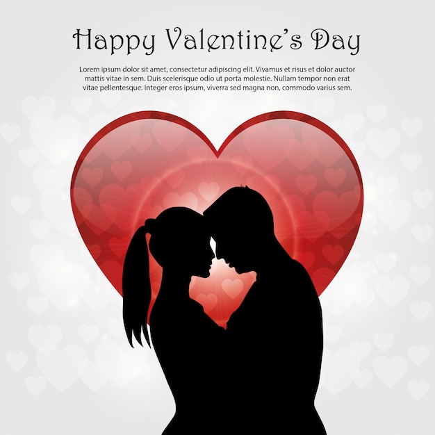 Valentine's day background with couple