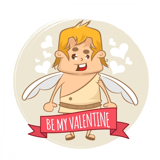 Valentine's day background with cupid