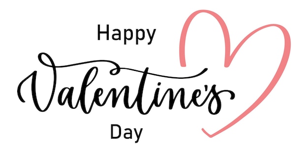 Valentine's Day background with heart pattern and typography Happy Valentine's Day text