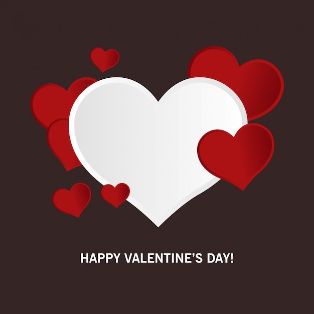 Vector valentine's day background with heart