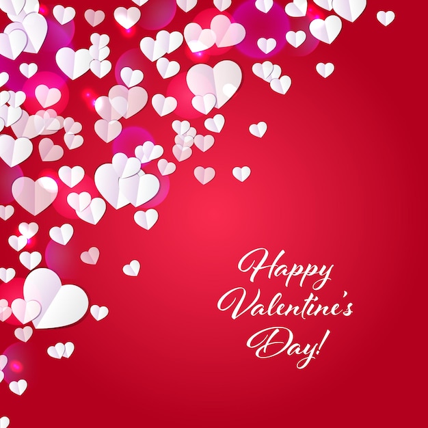 Valentine's day background with hearts