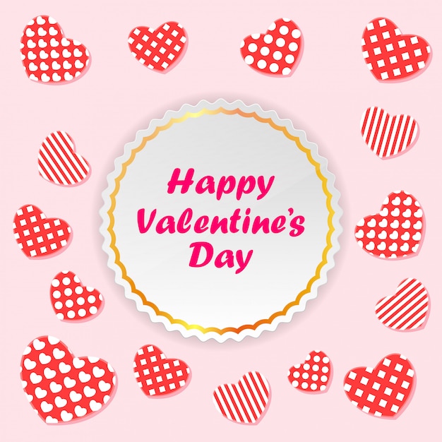 Valentine's day background with hearts.