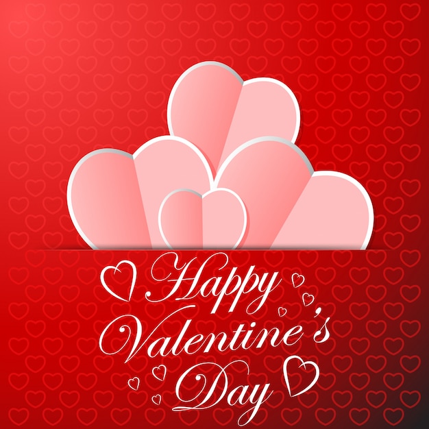 Valentine's day background with hearts.