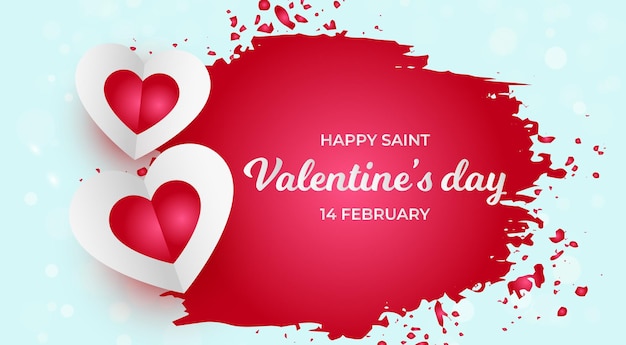 valentine's day banner design vector eps