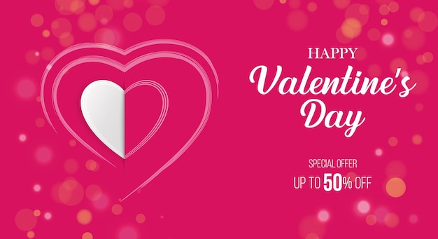 valentine's day banner design vector eps