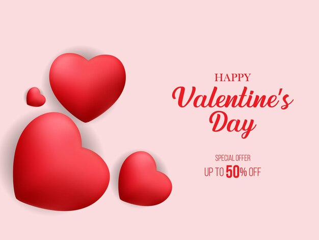 valentine's day banner design vector eps