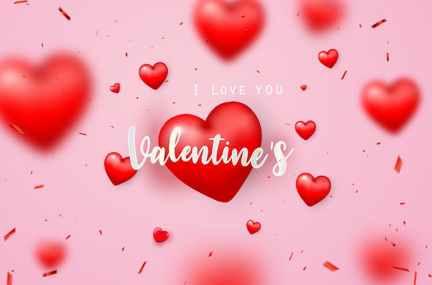 Vector valentine's day banner template.