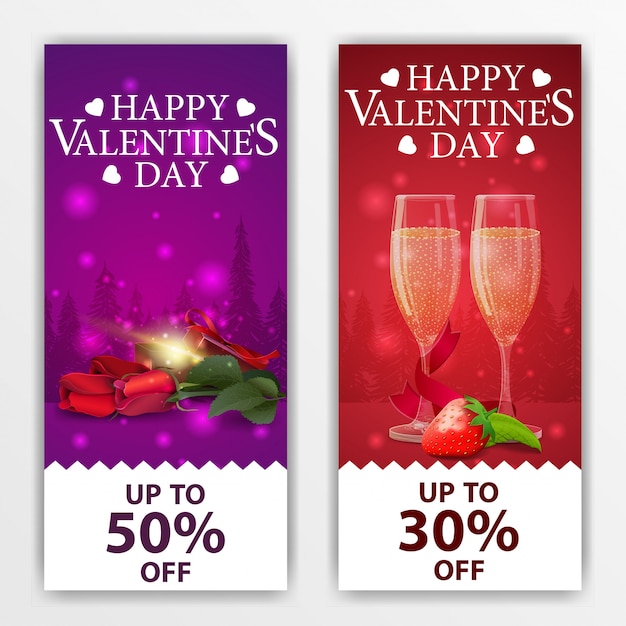 Valentine's day banners