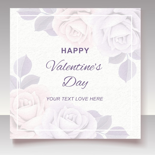 Valentine's day card floral