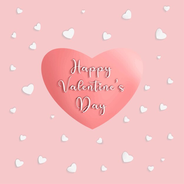 Valentine's day card Happy Valentine's day poster Vector illustration