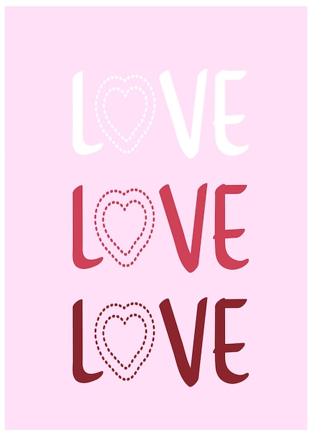 Valentine's day Cards in Minimalism. Collection includes trendy greeting cards