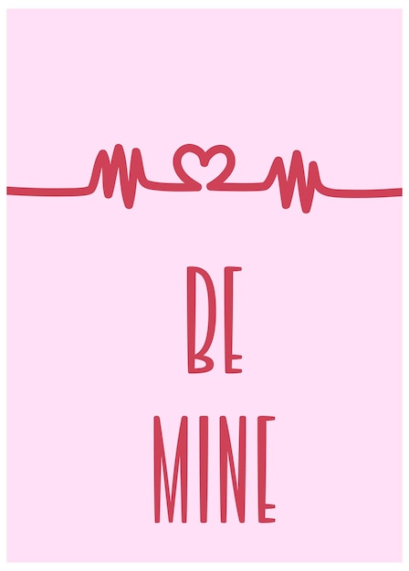 Valentine's day Cards in Minimalism. Collection includes trendy greeting cards