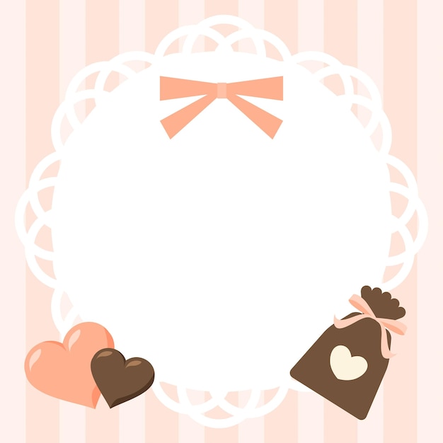 Vector valentine's day chocolate and frame design