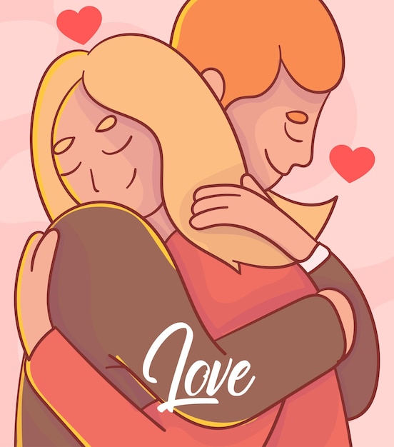 Vector valentine's day couple