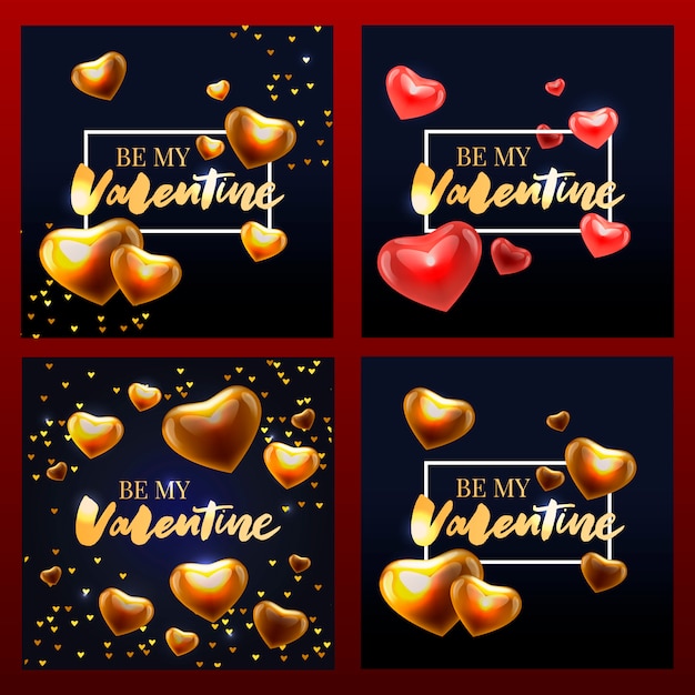 Elementi di design di san valentino